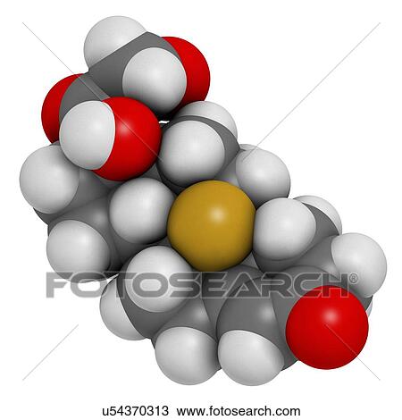 Drawing - Aldosterone hormone substitution drug. Fotosearch