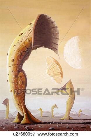 Alien Plants Being Cultivated View Large Illustration Stock Illustration - Alien Plants Being Cultivated. Fotosearch