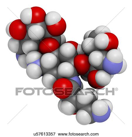 Stock Illustration - Amikacin aminoglycoside antibiotic. Fotosearch