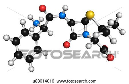 Ampicillin antibiotic drug molecule View Large Illustration Stock Illustration - Ampicillin antibiotic drug molecule. Fotosearch