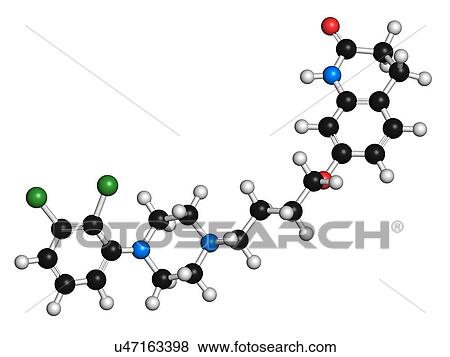 Aripiprazole antipsychotic drug molecule View Large Illustration Stock Illustration - Aripiprazole antipsychotic drug molecule. Fotosearch