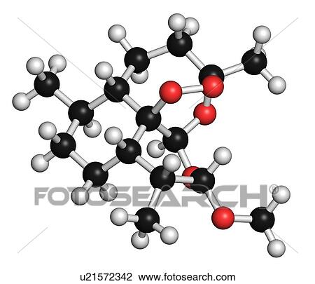 Artemether malaria drug molecule View Large Illustration Drawing - Artemether malaria drug molecule. Fotosearch