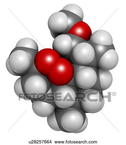 Stock Illustration - Artemether malaria drug molecule. Fotosearch