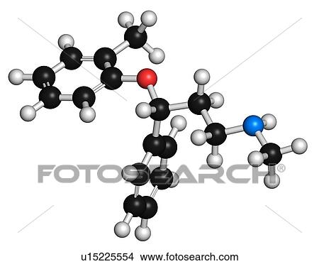 Stock Illustration - Atomoxetine ADHD drug molecule. Fotosearch