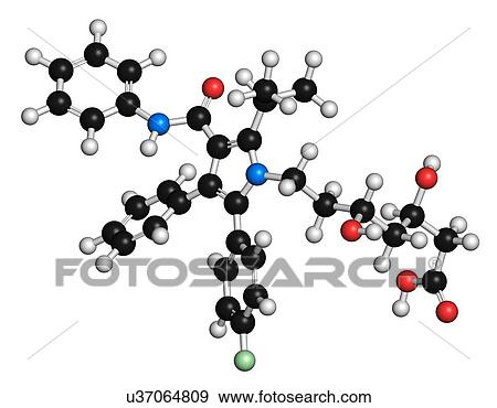 Stock Illustration - Atorvastatin cholesterol lowering drug. Fotosearch