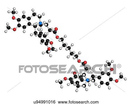 Stock Illustration - Atracurium skeletal muscle relaxant drug. Fotosearch