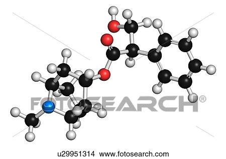 Stock Illustration - Atropine alkaloid molecule. Fotosearch
