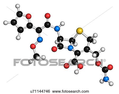 Stock Illustration - Cefuroxime antibiotic molecule. Fotosearch