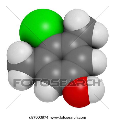 Chloroxylenol antiseptic molecule View Large Illustration Stock Illustration - Chloroxylenol antiseptic molecule. Fotosearch