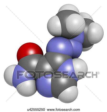 Clipart - Dacarbazine cancer drug molecule. Fotosearch
