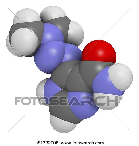 Stock Illustration - Dacarbazine cancer drug molecule. Fotosearch