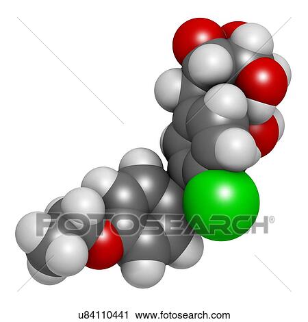 Clip Art - Dapagliflozin diabetes drug molecule. Fotosearch