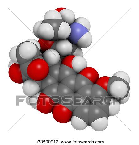 Daunorubicin cancer drug molecule View Large Illustration Drawing - Daunorubicin cancer drug molecule. Fotosearch