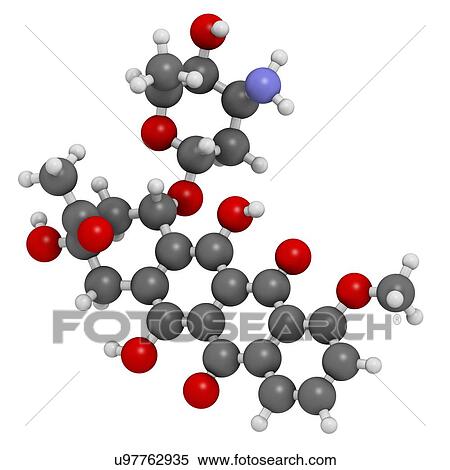 Daunorubicin cancer drug molecule View Large Illustration Stock Illustration - Daunorubicin cancer drug molecule. Fotosearch
