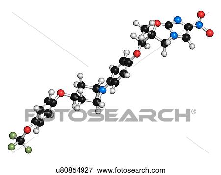 Delamanid tuberculosis drug molecule View Large Illustration Stock Illustration - Delamanid tuberculosis drug molecule. Fotosearch