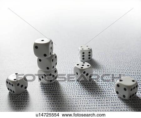 Stock Illustration - Dice and DNA. Fotosearch