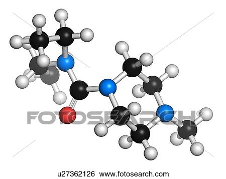 Stock Illustration - Diethylcarbamazine anthelmintic drug. Fotosearch