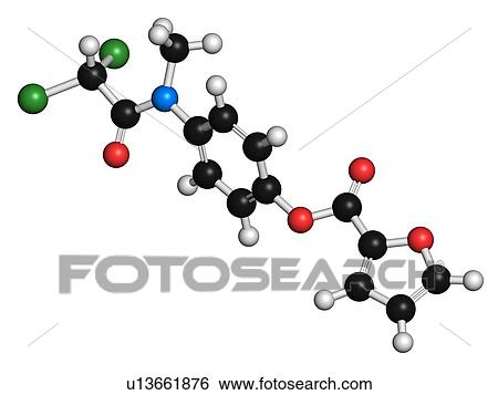Stock Illustration - Diloxanide furoate amoebiasis drug. Fotosearch