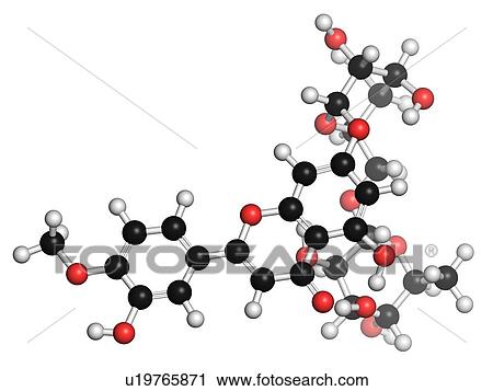 Clip Art - Diosmin hemorrhoid drug molecule. Fotosearch