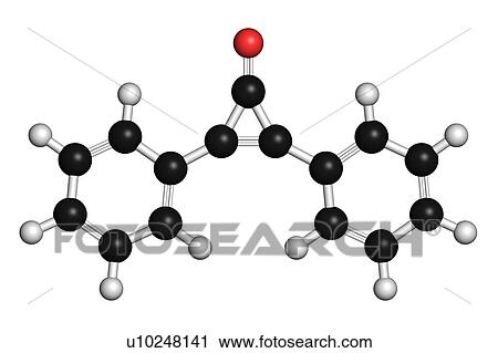 Clip Art - Diphencyprone alopecia drug molecule. Fotosearch