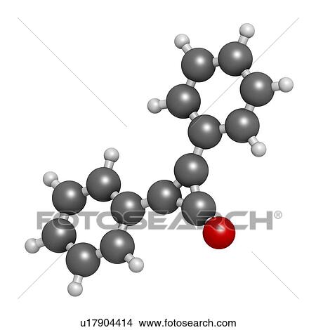 Stock Illustration - Diphencyprone alopecia drug molecule. Fotosearch