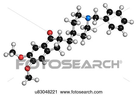 Clip Art - Donepezil Alzheimer's disease drug. Fotosearch