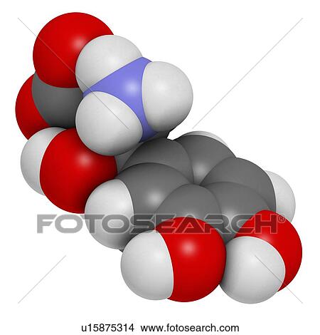 Stock Illustration - Droxidopa hypotension drug molecule. Fotosearch