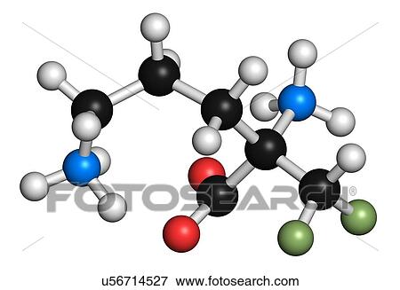 Stock Illustration - Eflornithine drug molecule. Fotosearch