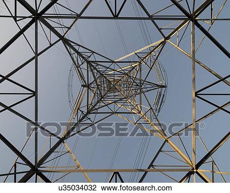 Electricity pylon View Large Illustration Drawing - Electricity pylon. Fotosearch