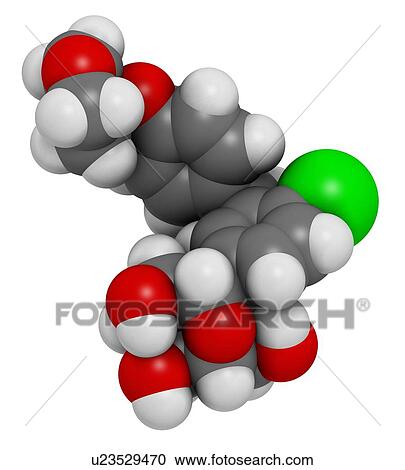Clipart - Empagliflozin diabetes drug molecule. Fotosearch