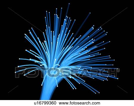 Fibre optics, illustration View Large Illustration Clipart - Fibre optics, illustration. Fotosearch