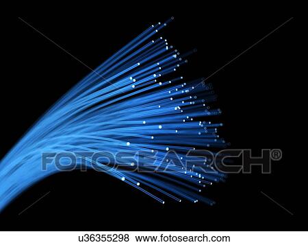 Fibre optics, illustration View Large Illustration Stock Illustration - Fibre optics, illustration. Fotosearch