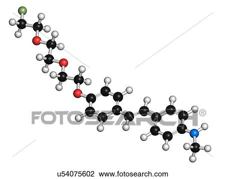 Florbetaben radiopharmaceutical molecule View Large Illustration Drawing - Florbetaben radiopharmaceutical molecule. Fotosearch