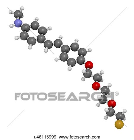 Stock Illustration - Florbetaben radiopharmaceutical molecule. Fotosearch
