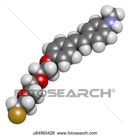 Stock Illustration - Florbetaben radiopharmaceutical molecule. Fotosearch