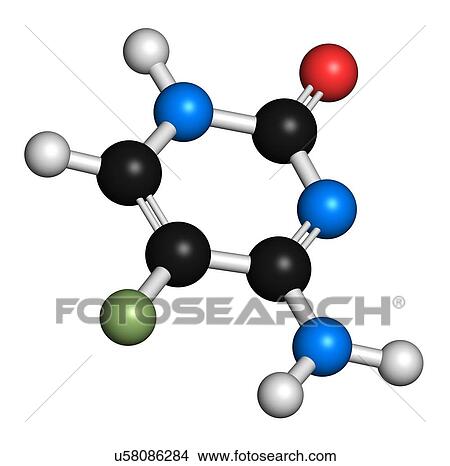 Flucytosine antimycotic drug molecule View Large Illustration Stock Illustration - Flucytosine antimycotic drug molecule. Fotosearch