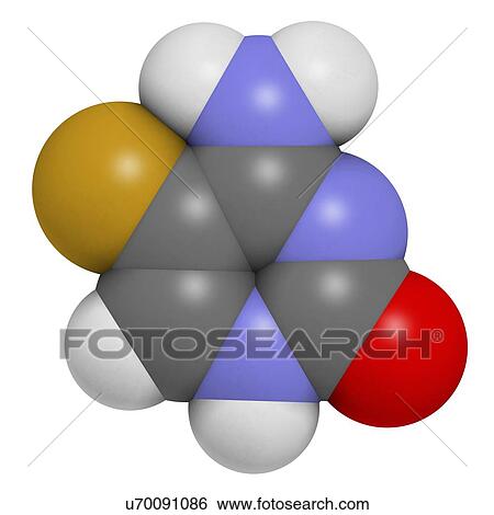 Stock Illustration - Flucytosine antimycotic drug molecule. Fotosearch