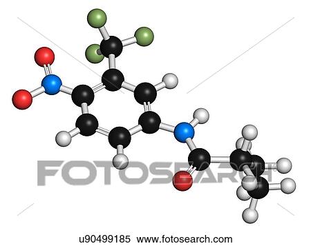 Flutamide prostate cancer drug molecule View Large Illustration Stock Illustration - Flutamide prostate cancer drug molecule. Fotosearch