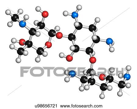 Gentamicin antibiotic molecule View Large Illustration Clip Art - Gentamicin antibiotic molecule. Fotosearch