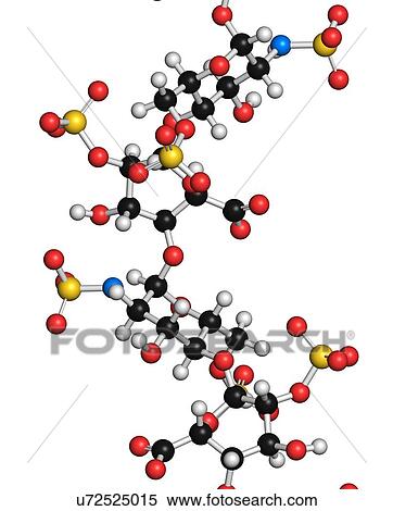 Stock Illustration - Heparin anticoagulant drug molecule. Fotosearch
