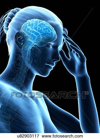 Human headache, illustration View Large Illustration Stock Illustration - Human headache, illustration. Fotosearch