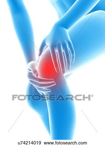 Human knee pain, illustration View Large Illustration Stock Illustration - Human knee pain, illustration. Fotosearch