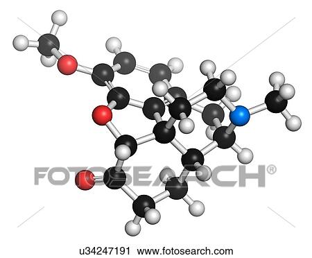 Clip Art - Hydrocodone narcotic analgesic drug. Fotosearch