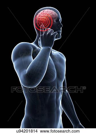 Stock Illustration - Mobile phone usage risk, illustration. Fotosearch