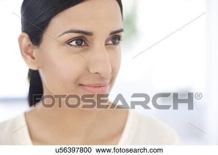 Stock Image - Woman looking away. Fotosearch