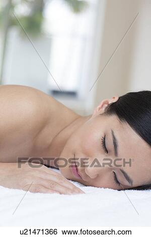 Stock Photograph - Woman sleeping. Fotosearch