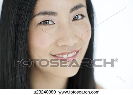 Stock Image - Woman smiling. Fotosearch