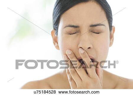 Stock Photo - Woman yawning. Fotosearch