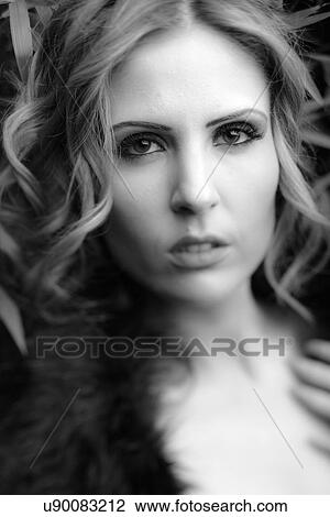 Black and white woman View Large Photo Image Stock Image - Black and white woman . Fotosearch