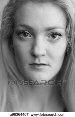 Stock Photo - Head shot of a woman . Fotosearch